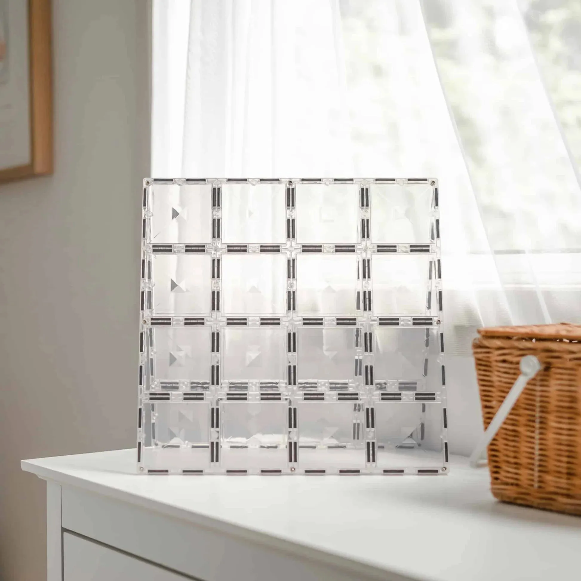 Connetix magnetic tiles Clear base 2 pack