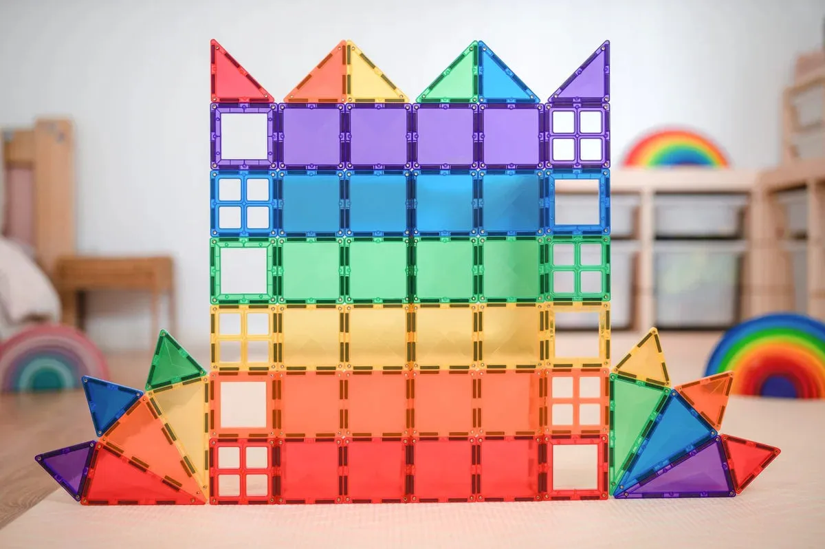 Connetix Magnetic Tiles Rainbow starter set 60 piece