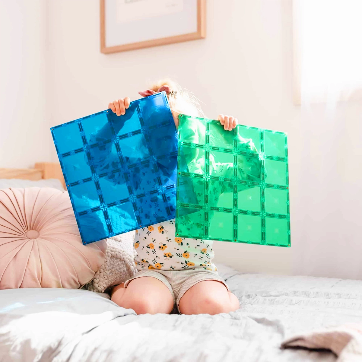 Connetix Blue and Green Base Plate Pack (2 pc)