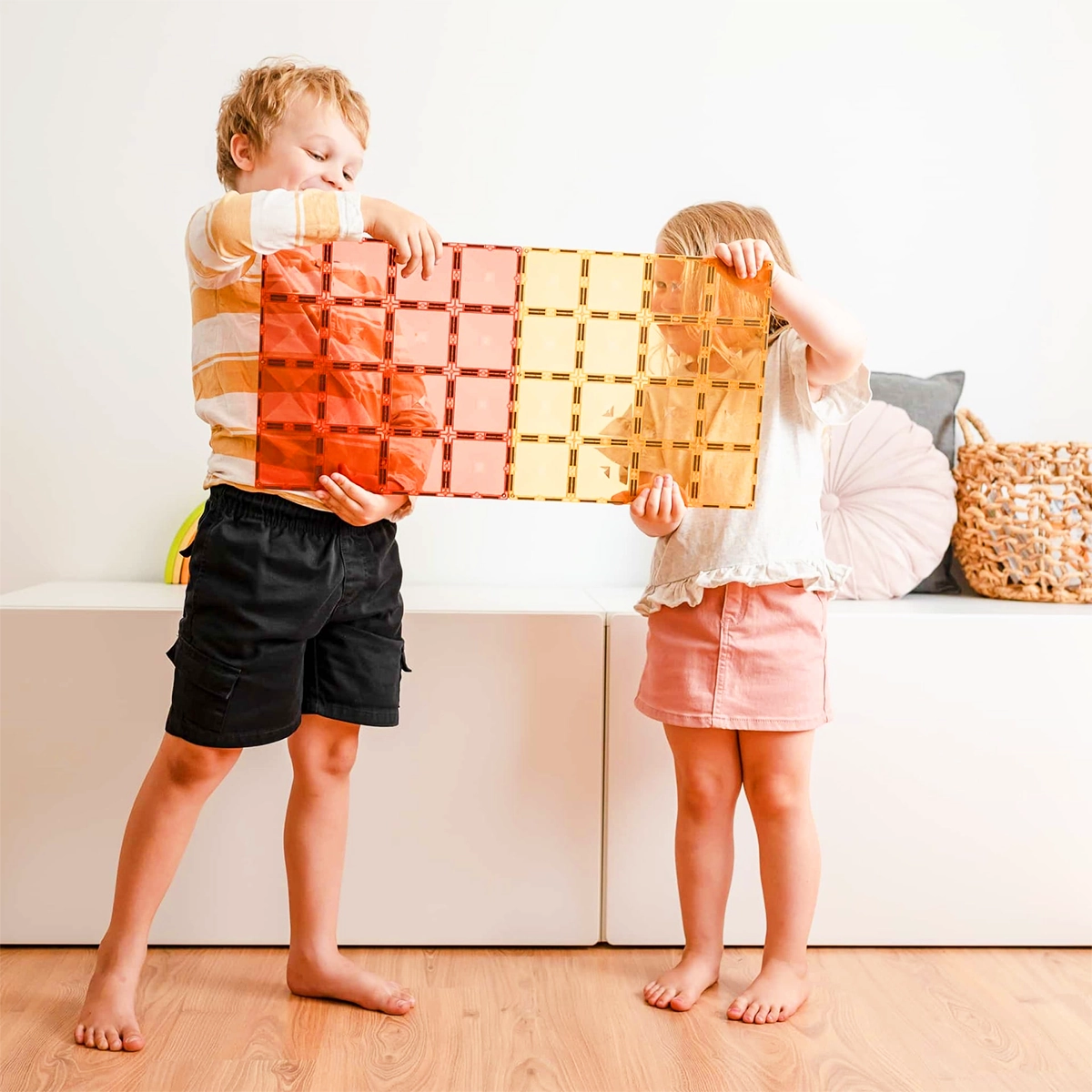 Connetix Lemon and Peach Base Plate Pack (2 pc)
