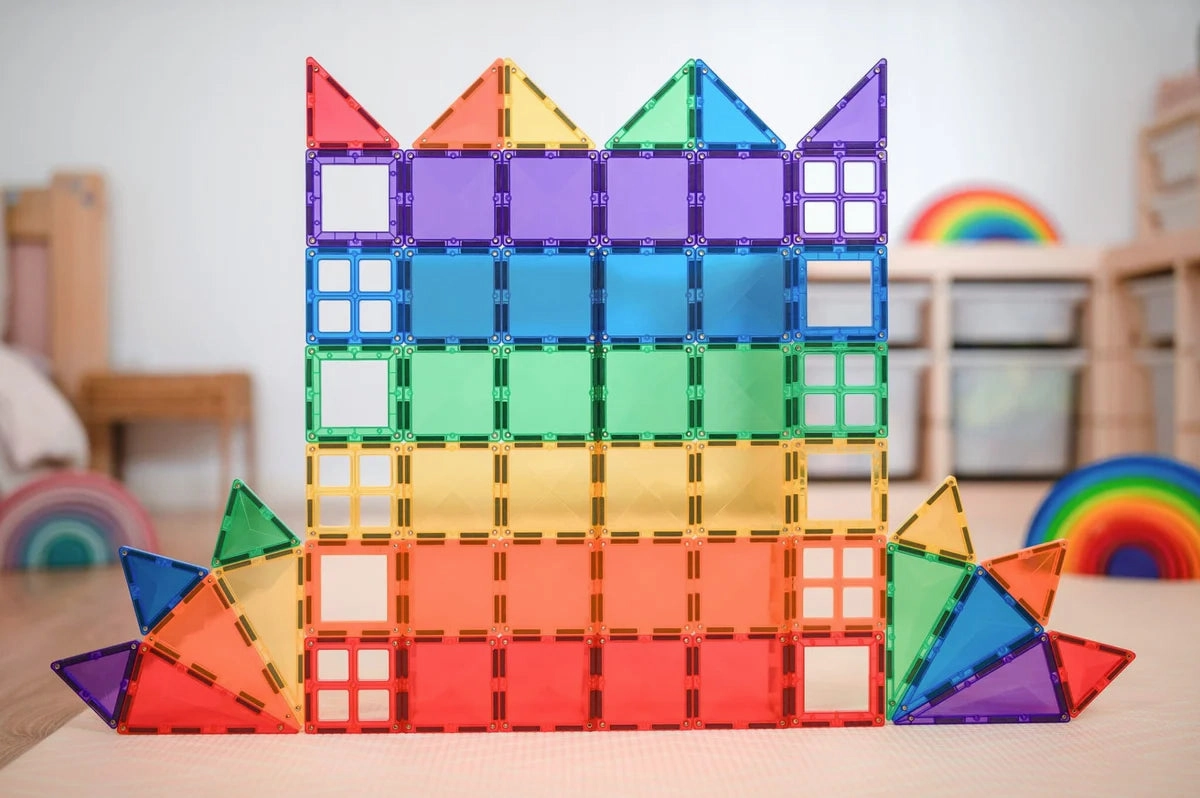 Connetix Magnetic Tiles Rainbow starter set 60 piece