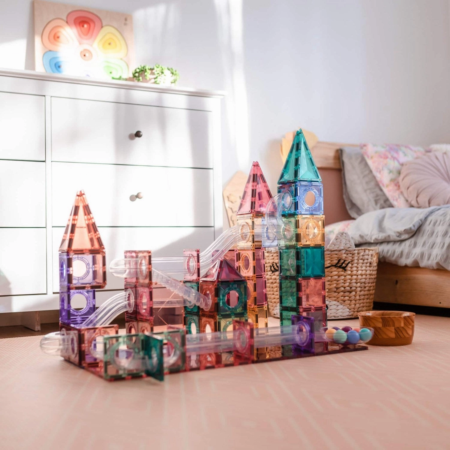 Connetix Pastel Ball Run Pack 106 Pieces