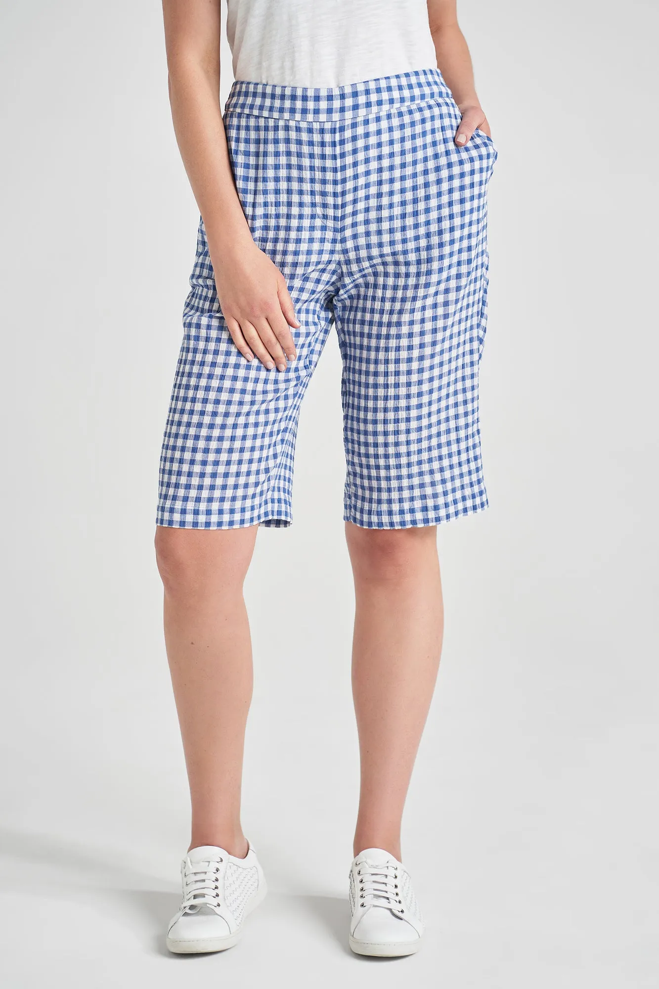 Cotton Gingham Short - Blue Gingham
