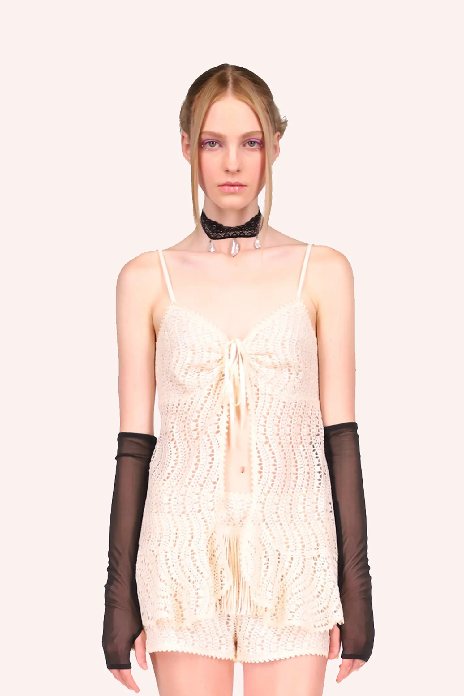 Crochet Lace Tie Top