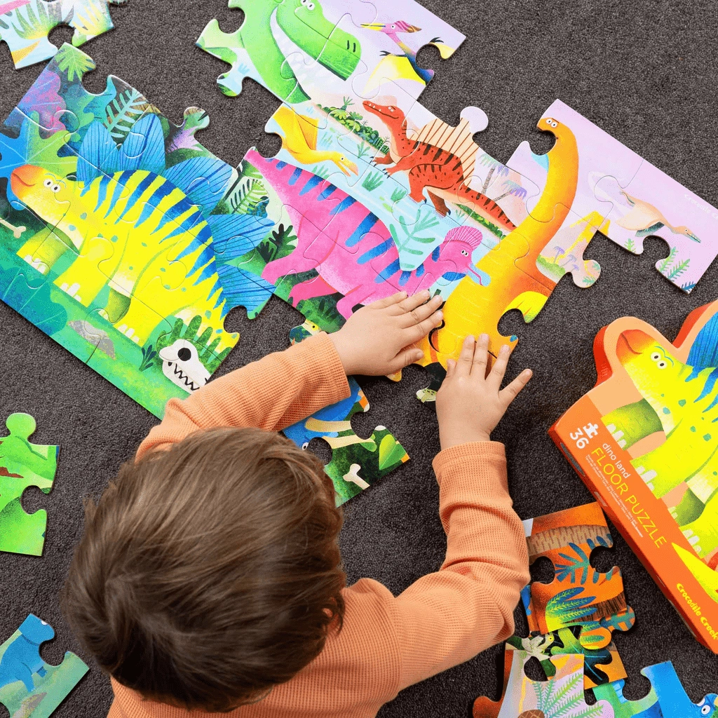 Crocodile Creek Classic 36pc Floor Puzzle Dino Land