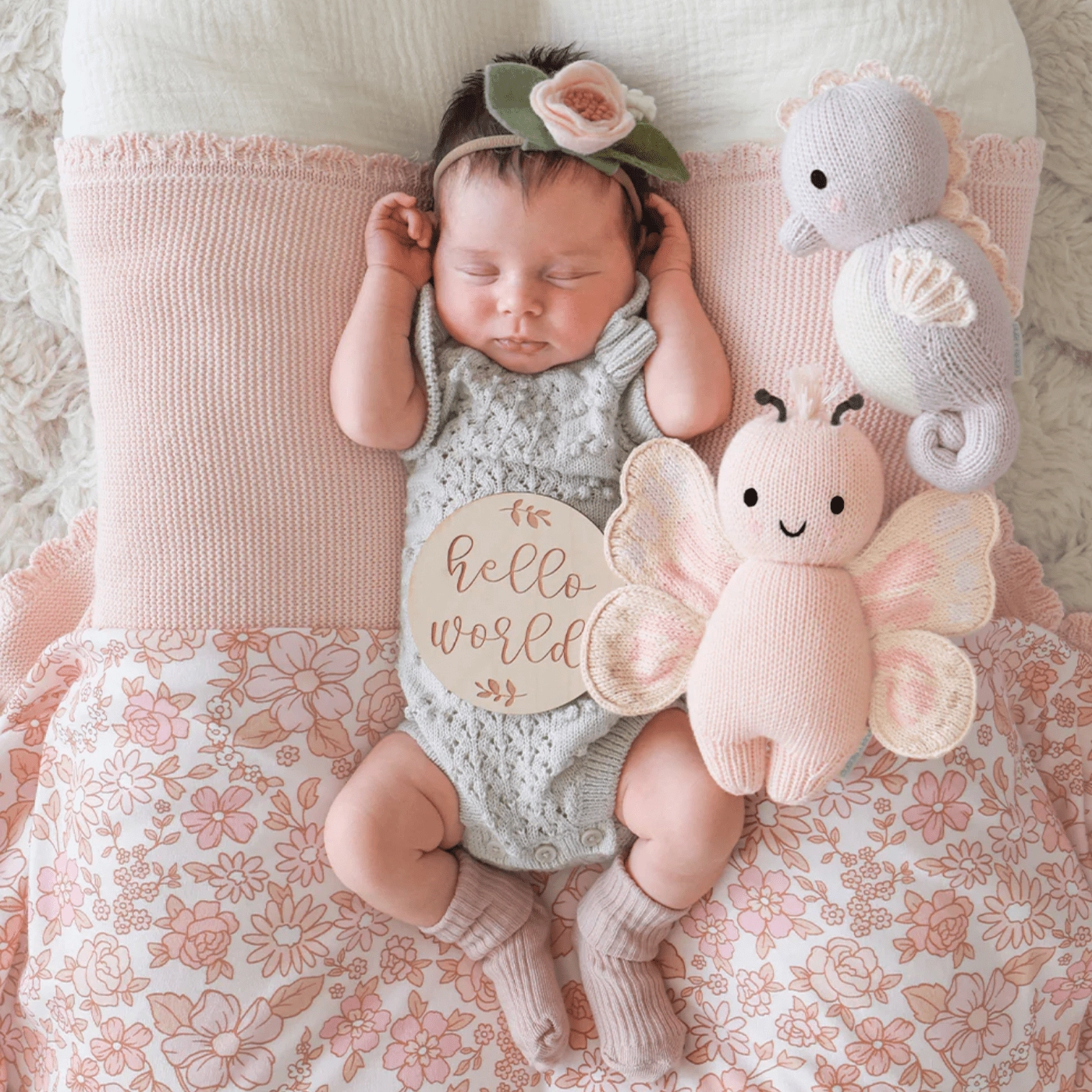 cuddle kind Baby Butterfly Petal Pink