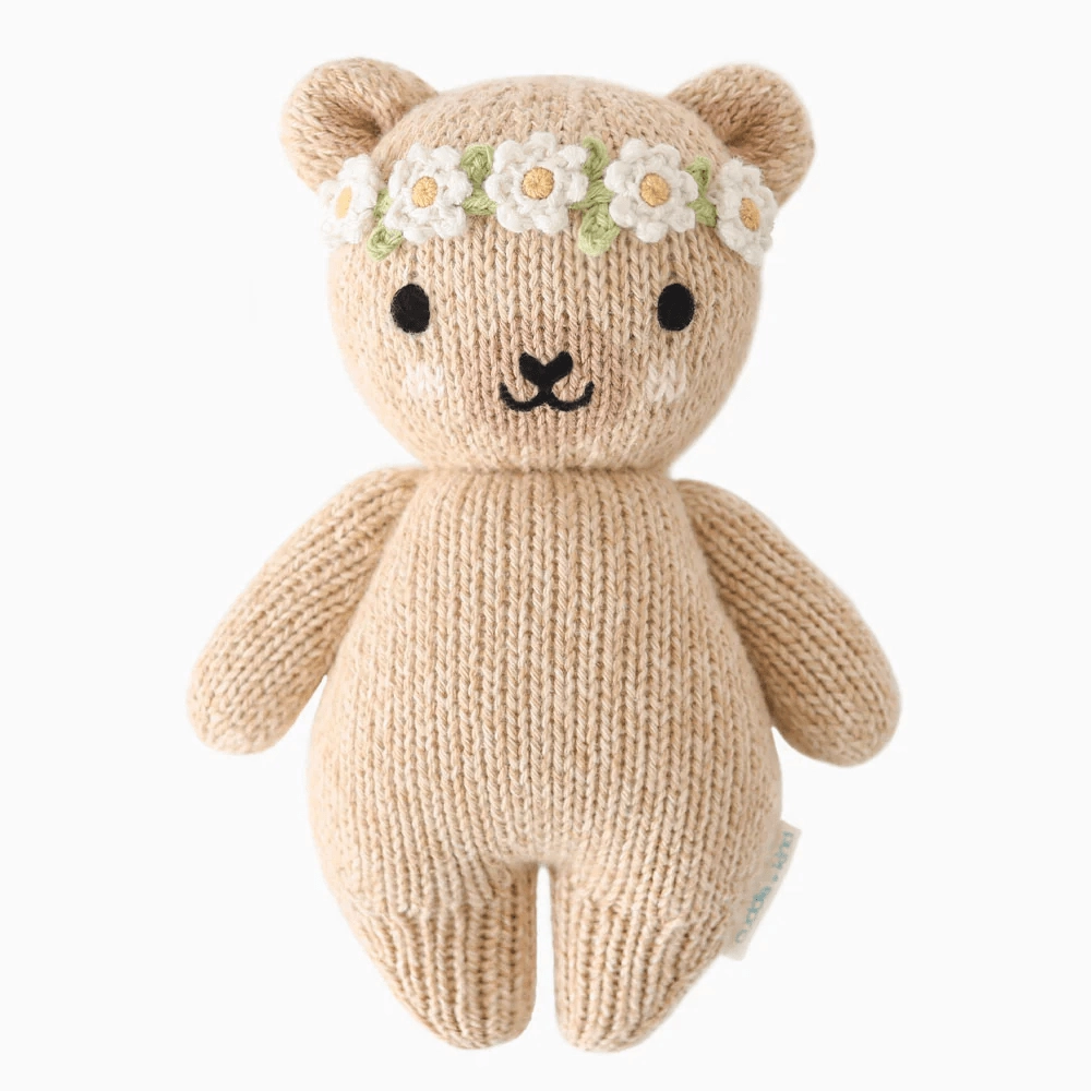 cuddle kind Baby Honey Bear - Ivory Floral