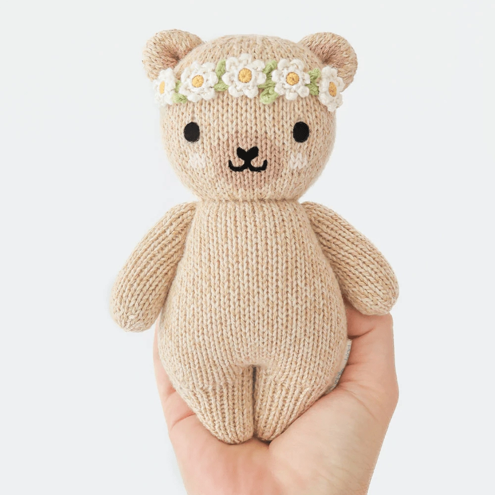 cuddle kind Baby Honey Bear - Ivory Floral