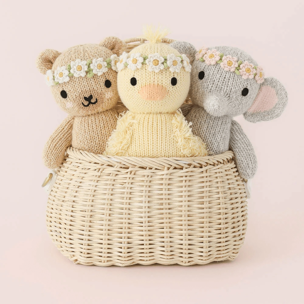 cuddle kind Baby Honey Bear - Ivory Floral