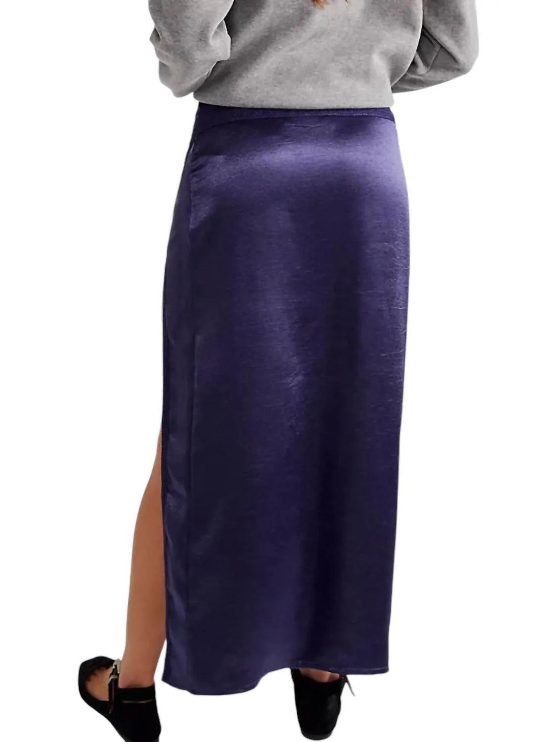 Dakota Satin Midi Skirt