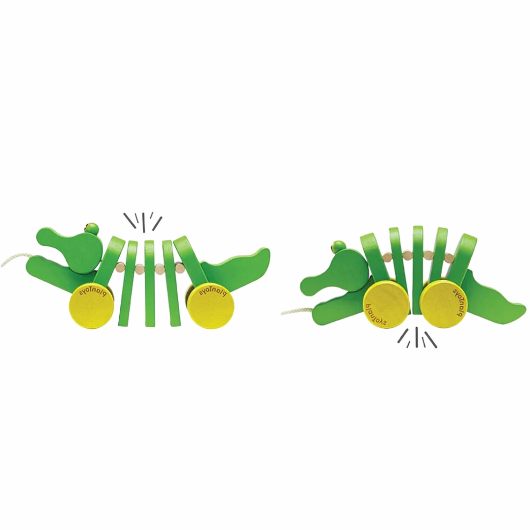 Dancing Alligator Wooden Pull Toy