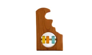 Delaware State Wooden Baby Rattle