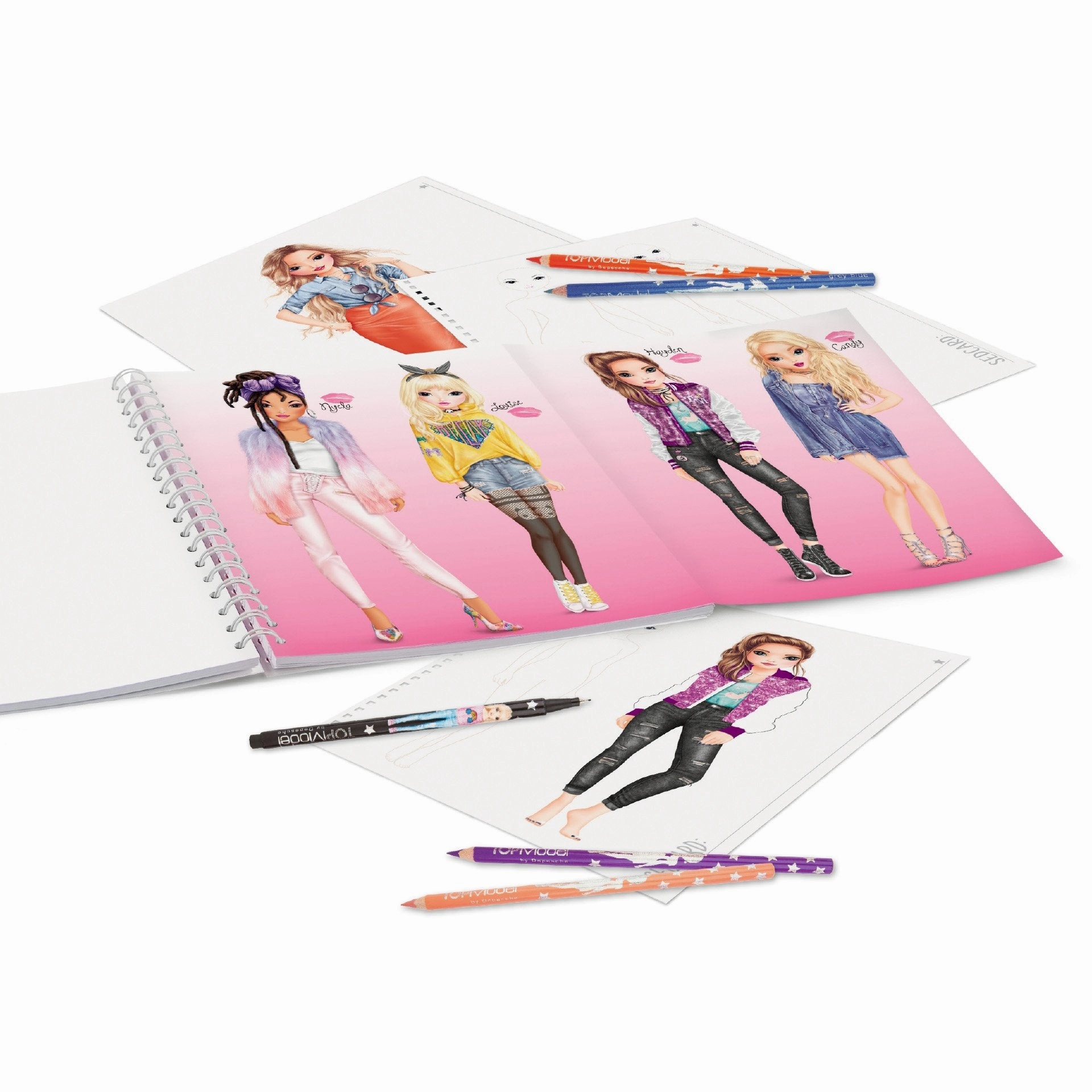 Depesche Create Your Topmodel Colouring Book