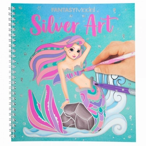 Depesche Fantasy Model Colouring Book Silver Art