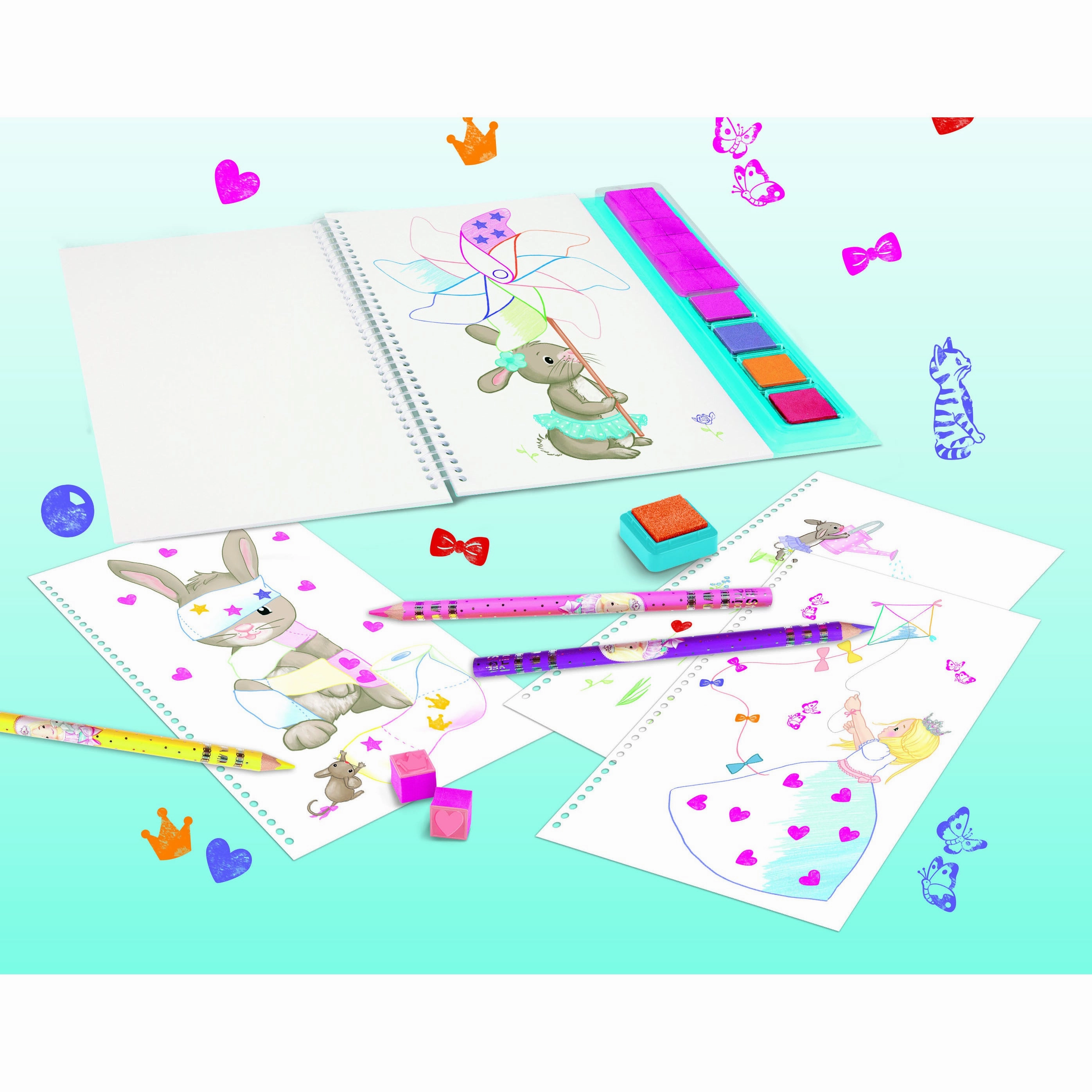 Depesche My Style Princess Stamping Fun Colouring Book