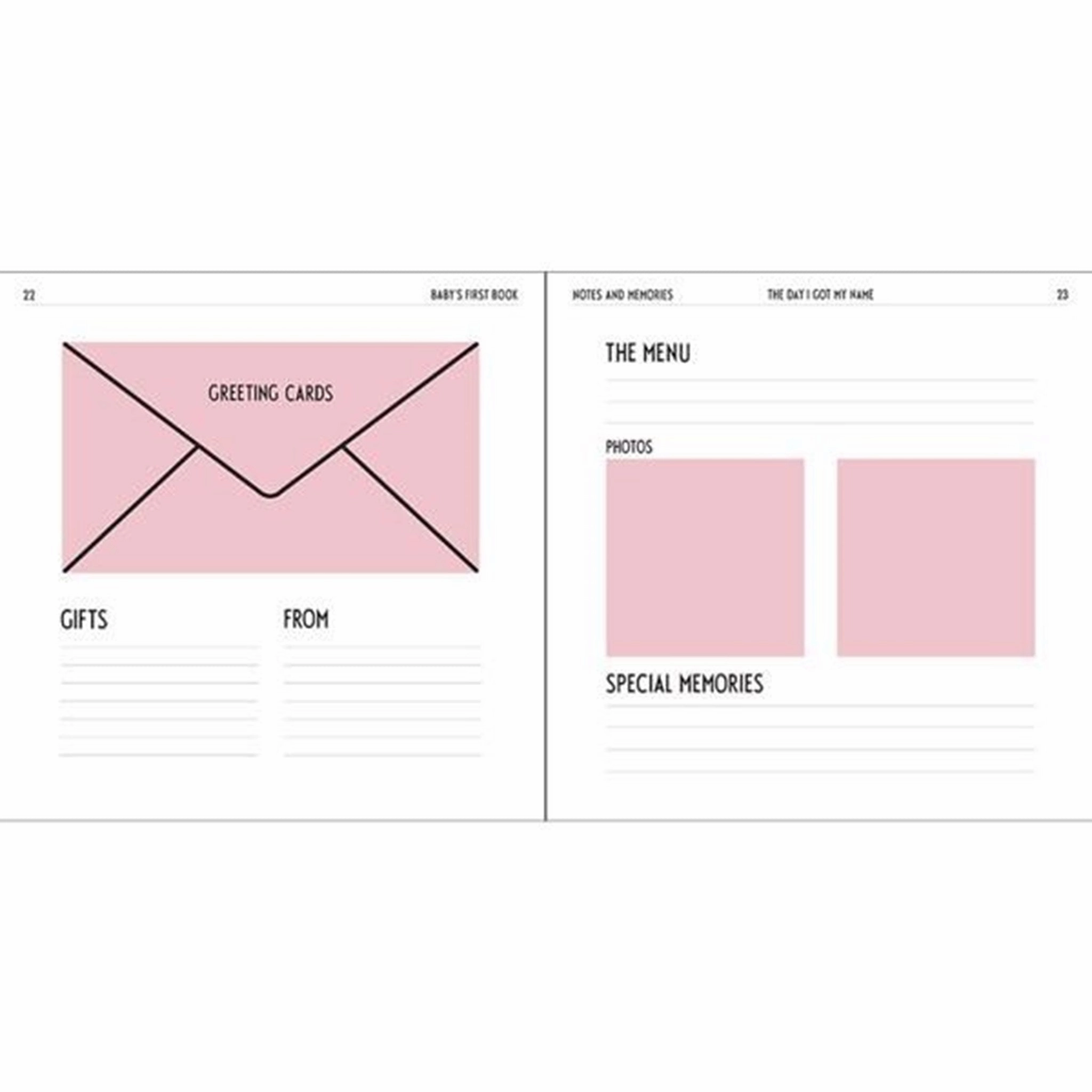 Design Letters Baby's First Book (pink)