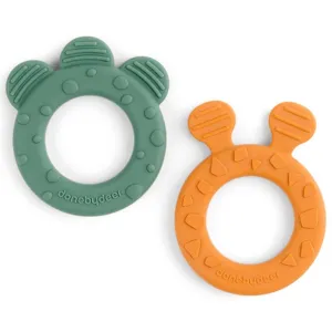 Done by Deer Teether 2-pack Deer Friends Mustard/Green