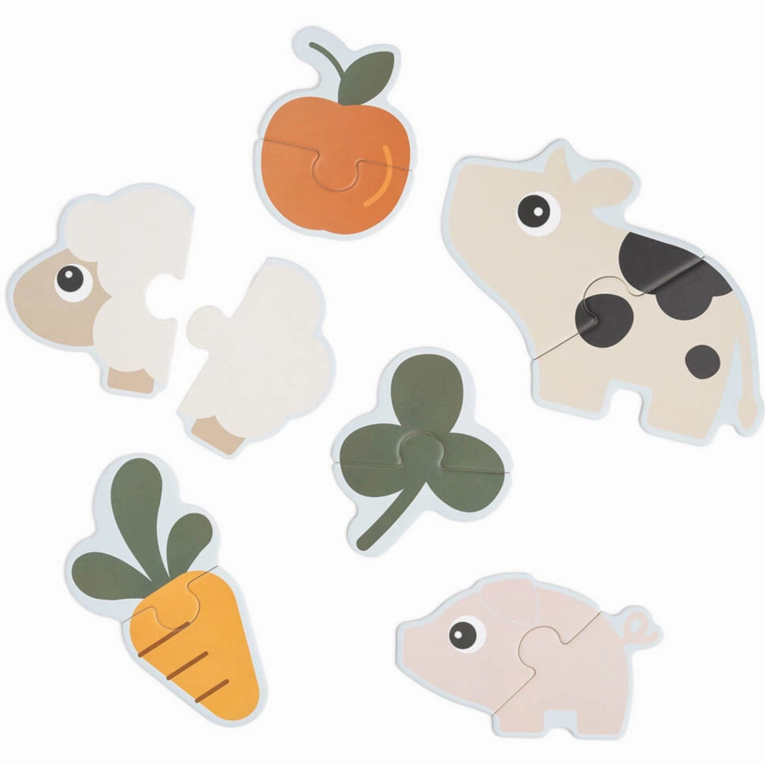 DonebyDeer Color Mix First Jigsaw Puzzle Tiny farm