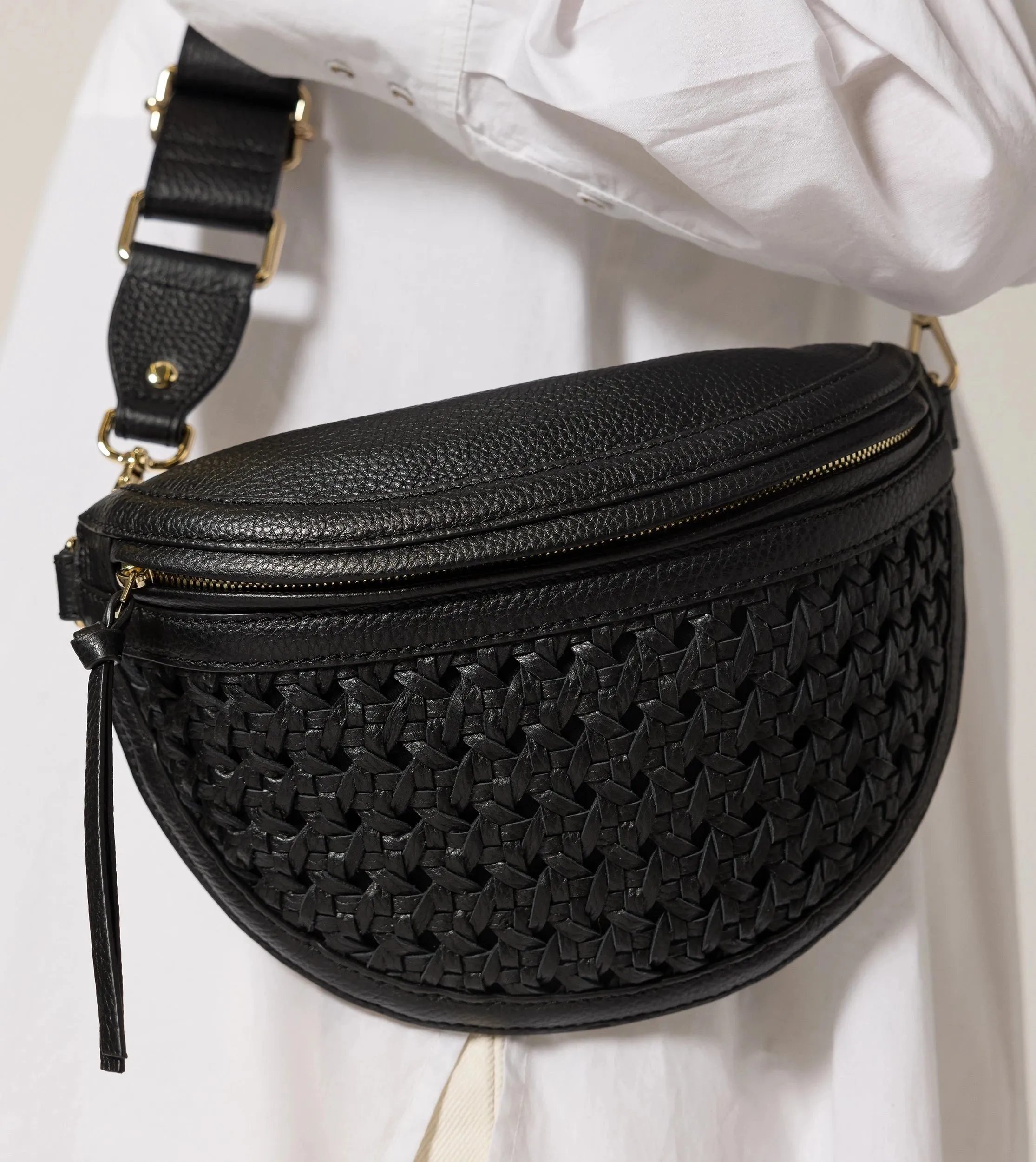 Doris Weave Crossbody | Black