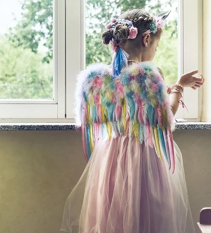 Dress Up Kit - Unicorn - Wings W/Head Band - Rainbow