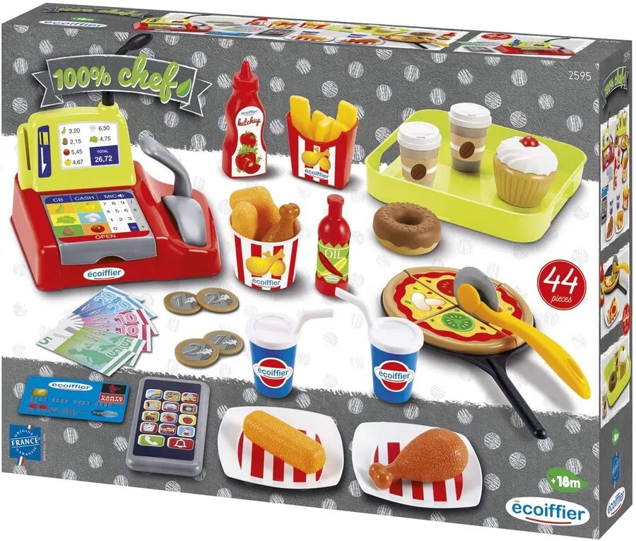 ECOIFFIER - FAST FOOD SHOP WITH 44 ACCESSORIES