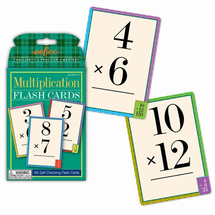 eeBoo Flash Cards Multiplication
