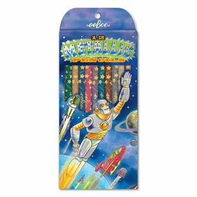 eeBoo Robot Rescue Metallic 12 Color Pencils