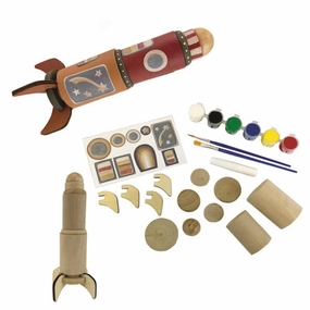 Egmont Toys Wooden Rocket To Paint