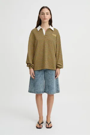 Ellie Polo Top Mustard