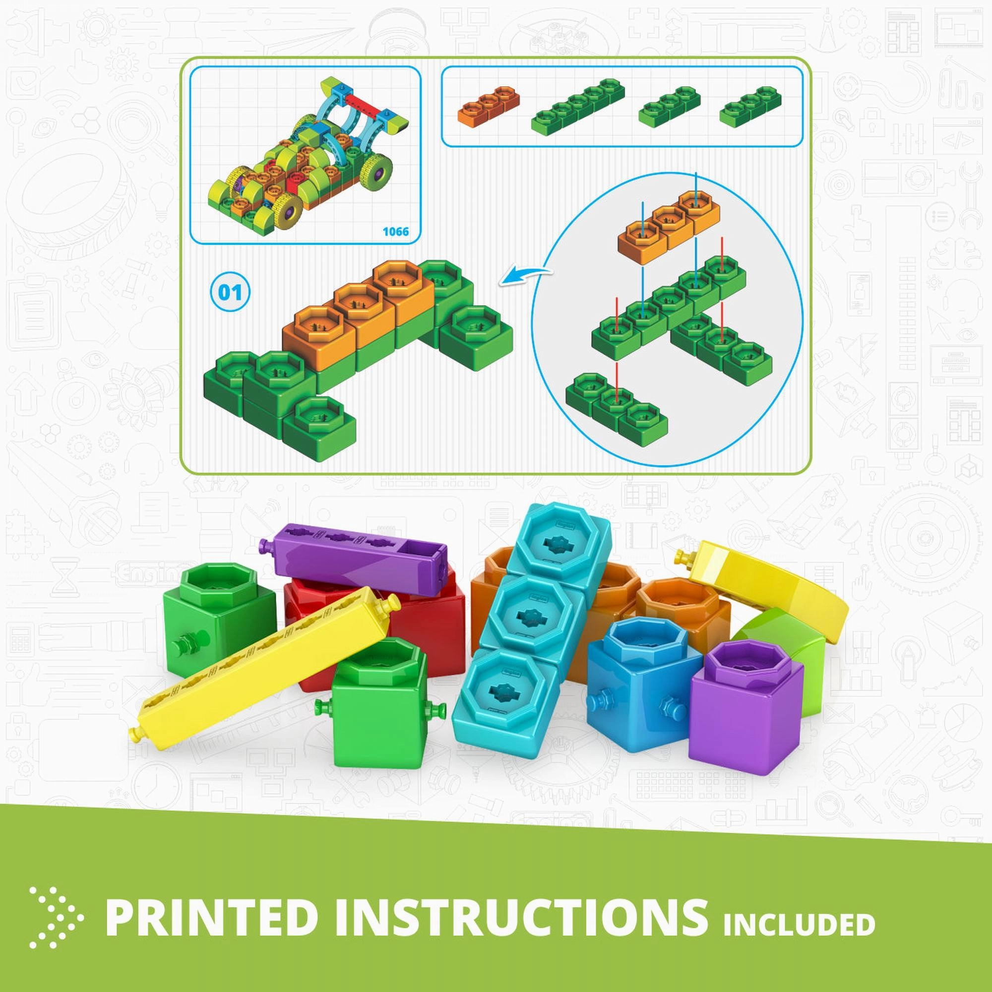 Engino Qboidz Racing Car With 10 Bonus Models