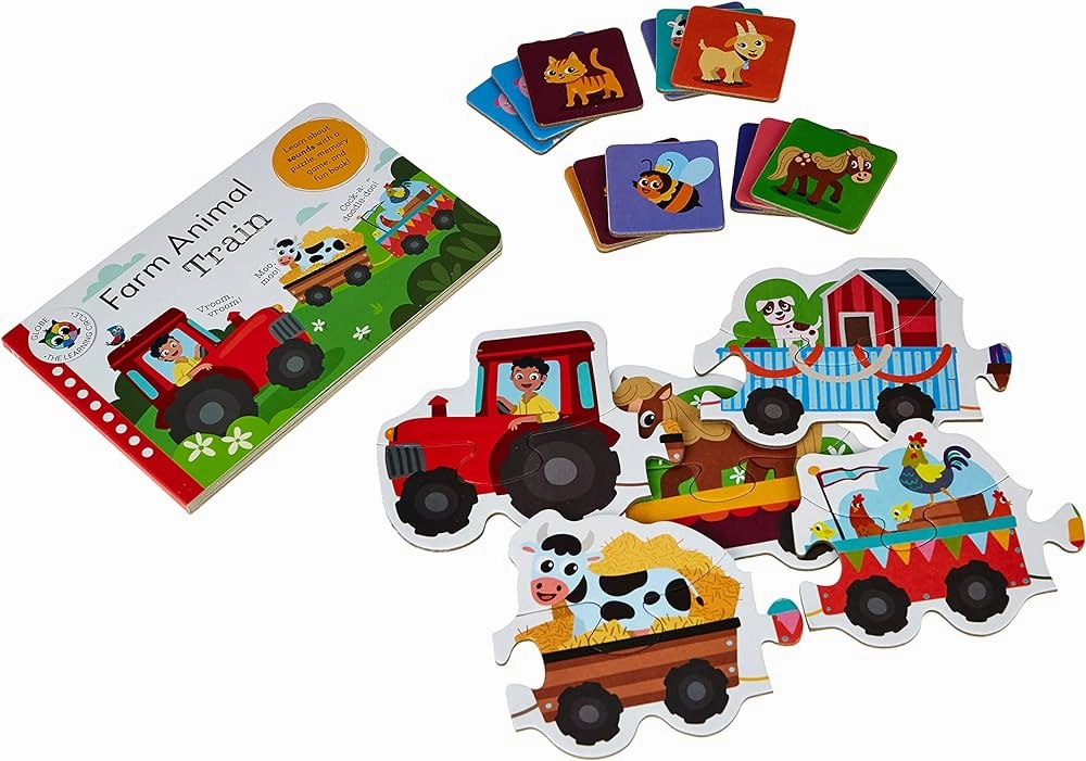 Farm Animal puzzle and book