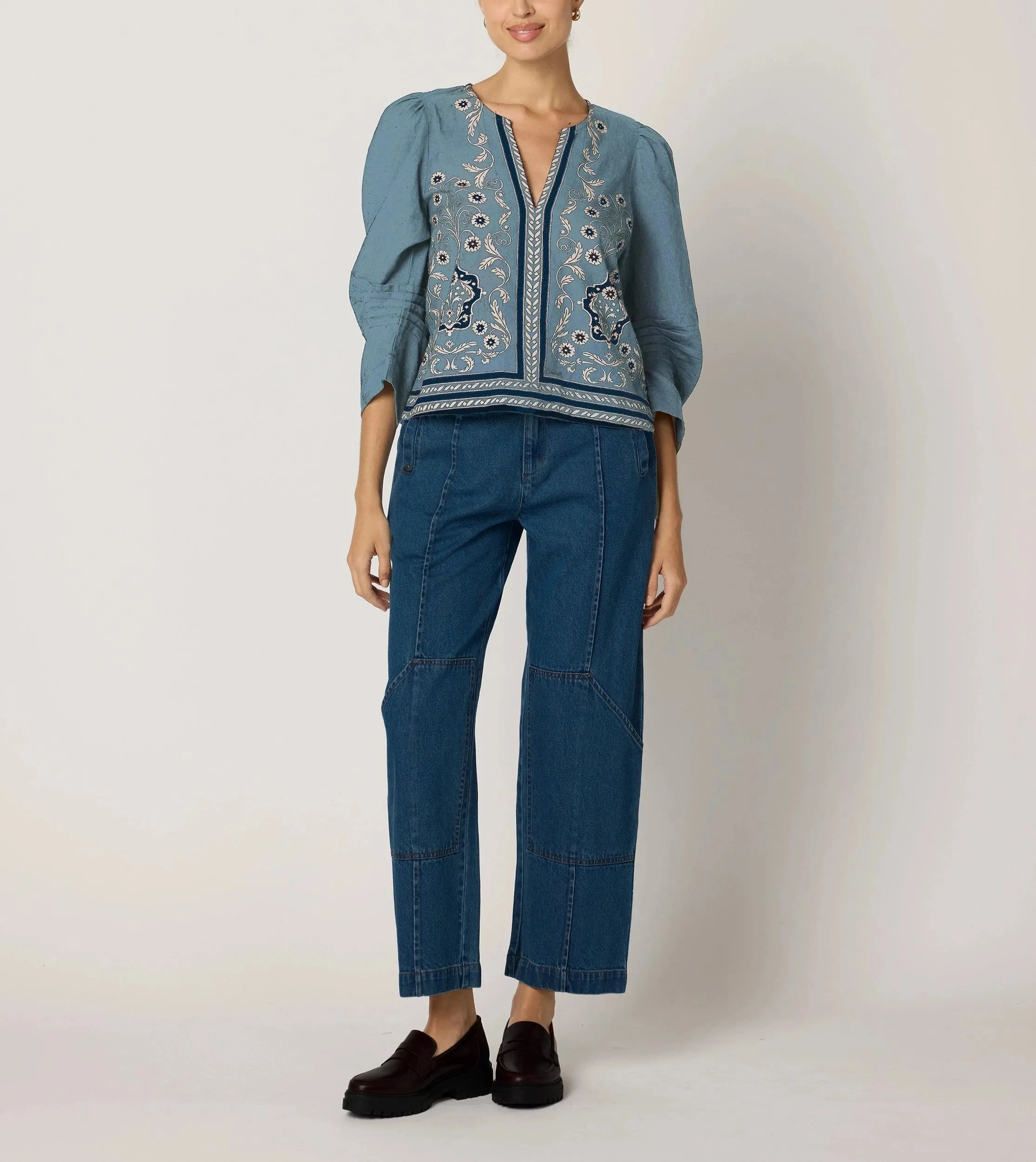 Farrah Blouse | Cardamon Blue