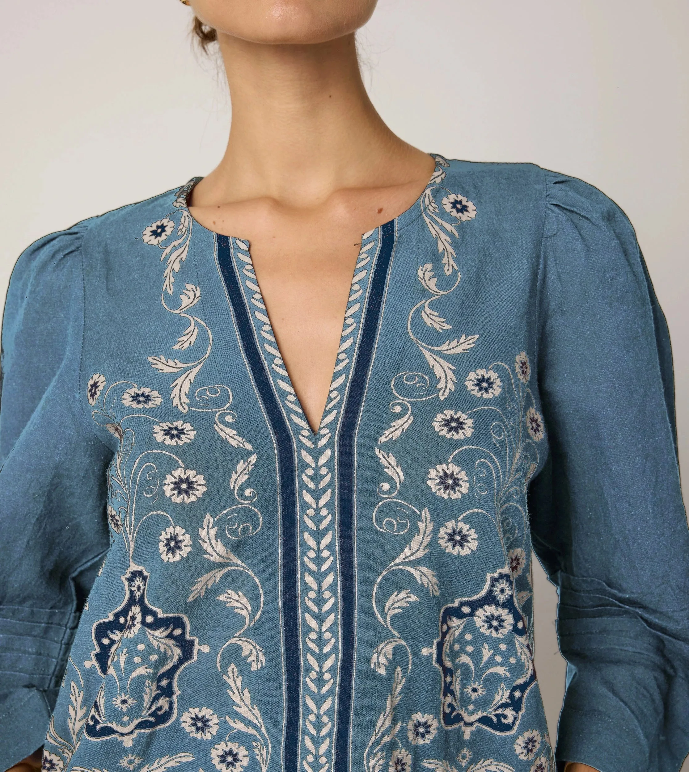 Farrah Blouse | Cardamon Blue