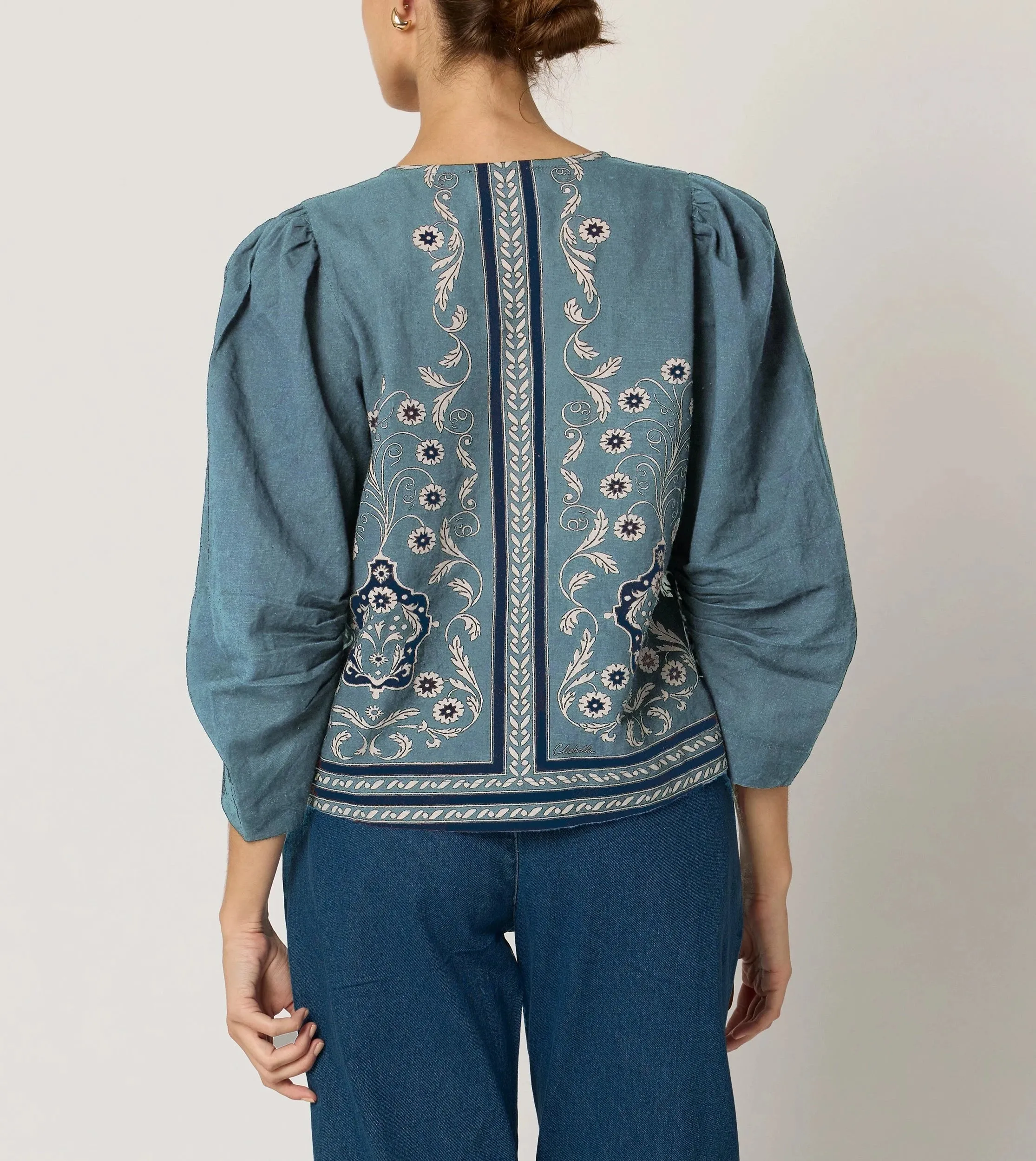 Farrah Blouse | Cardamon Blue