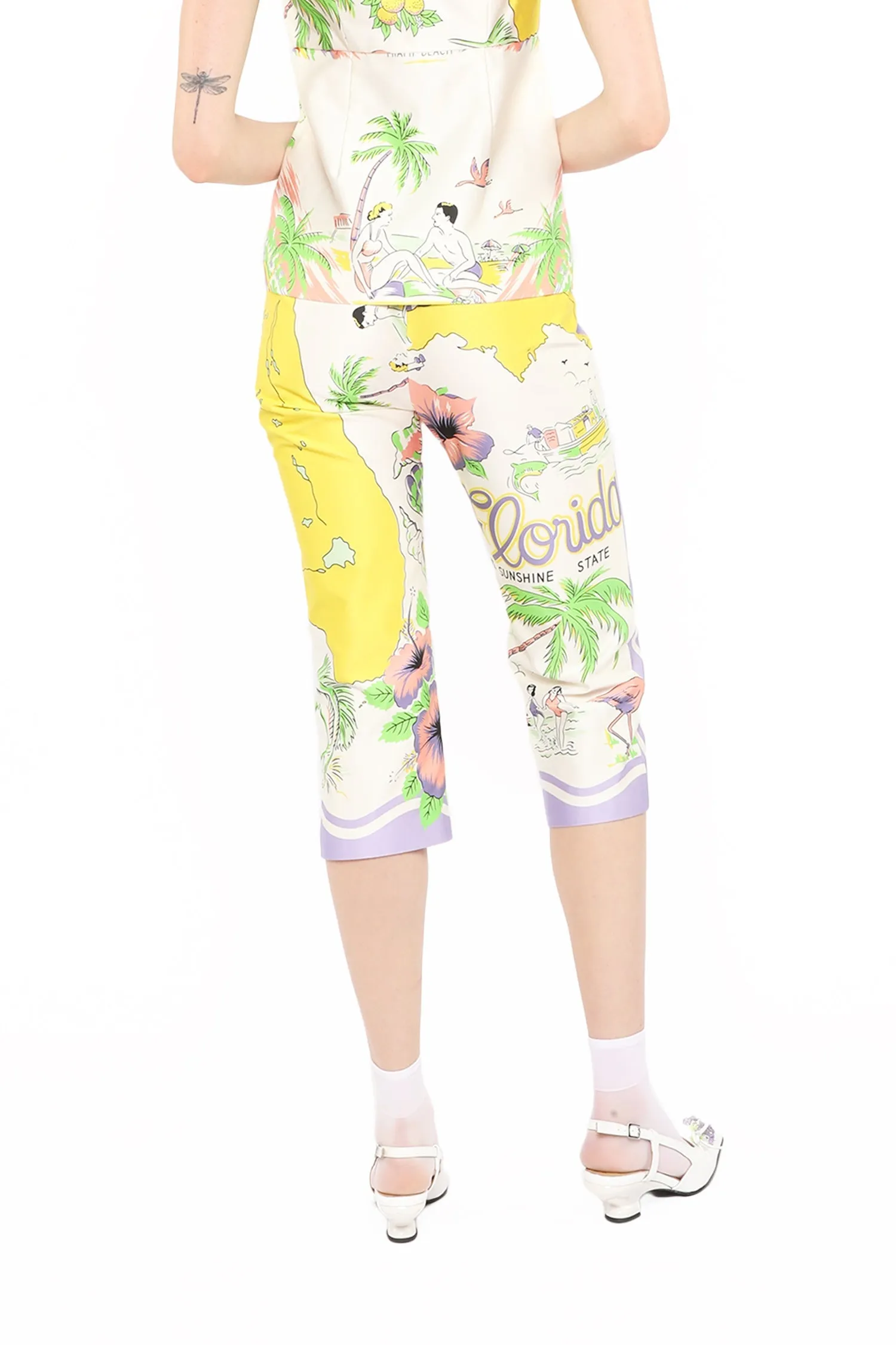 Florida Cotton Sateen Capri Pants