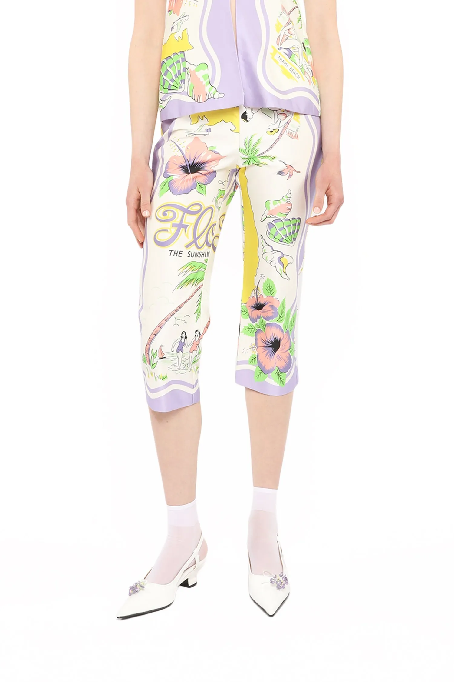 Florida Cotton Sateen Capri Pants