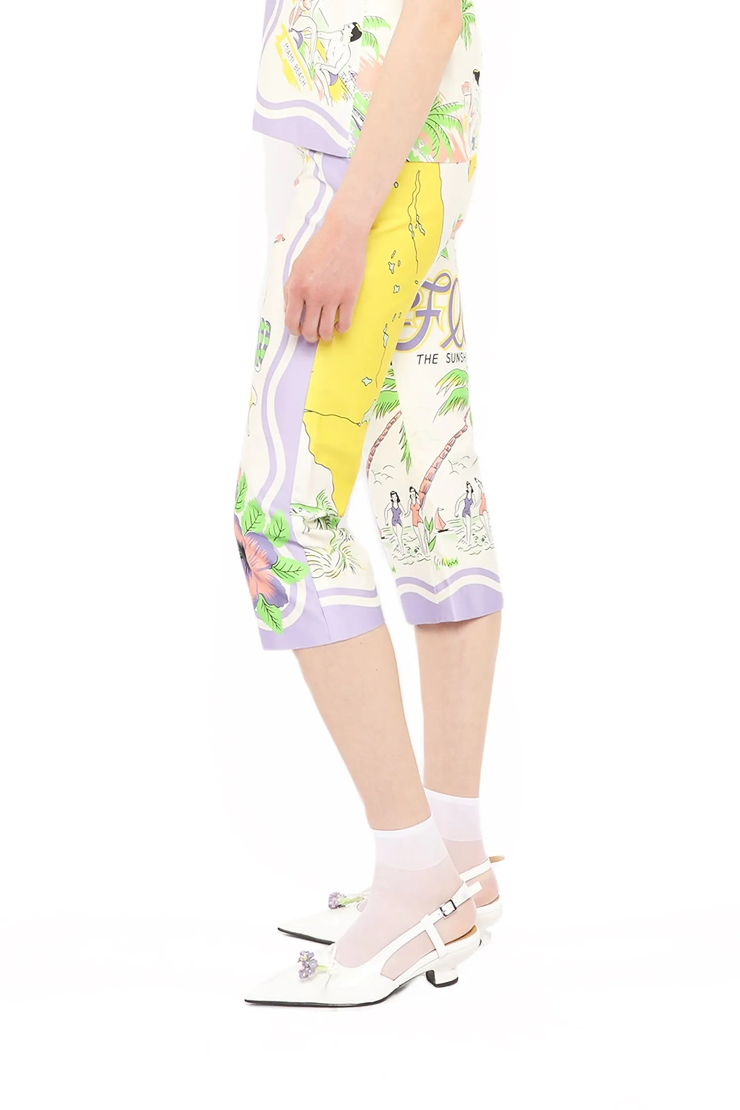 Florida Cotton Sateen Capri Pants