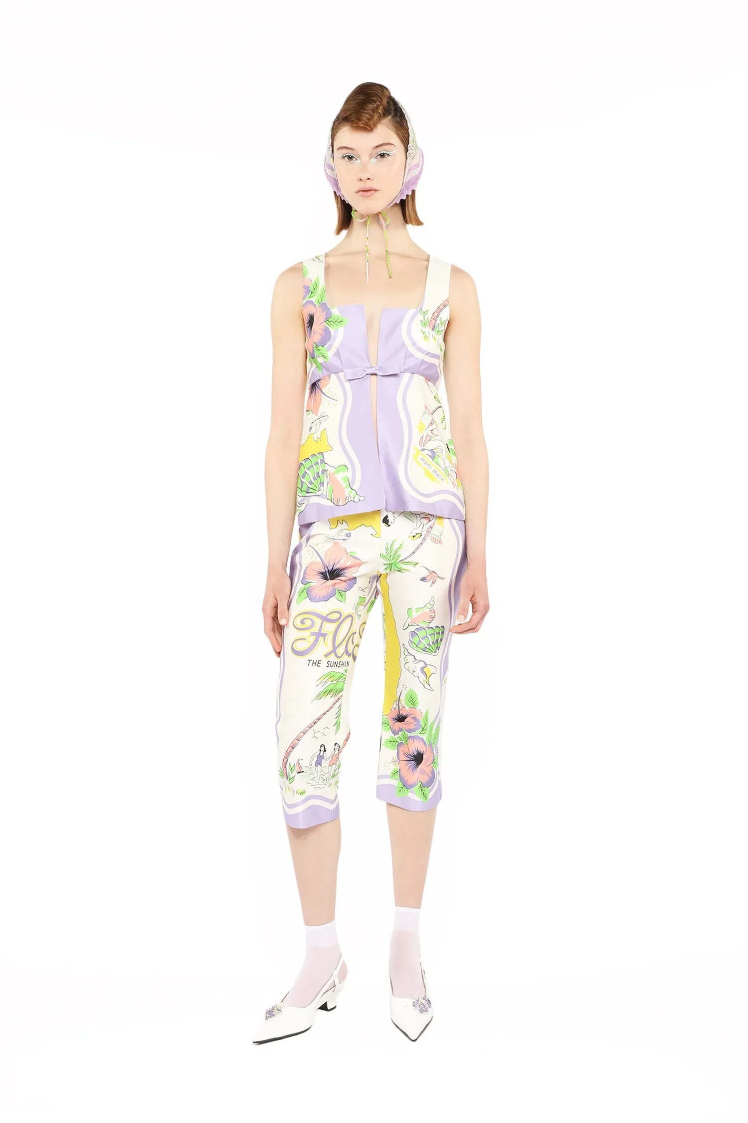 Florida Cotton Sateen Capri Pants