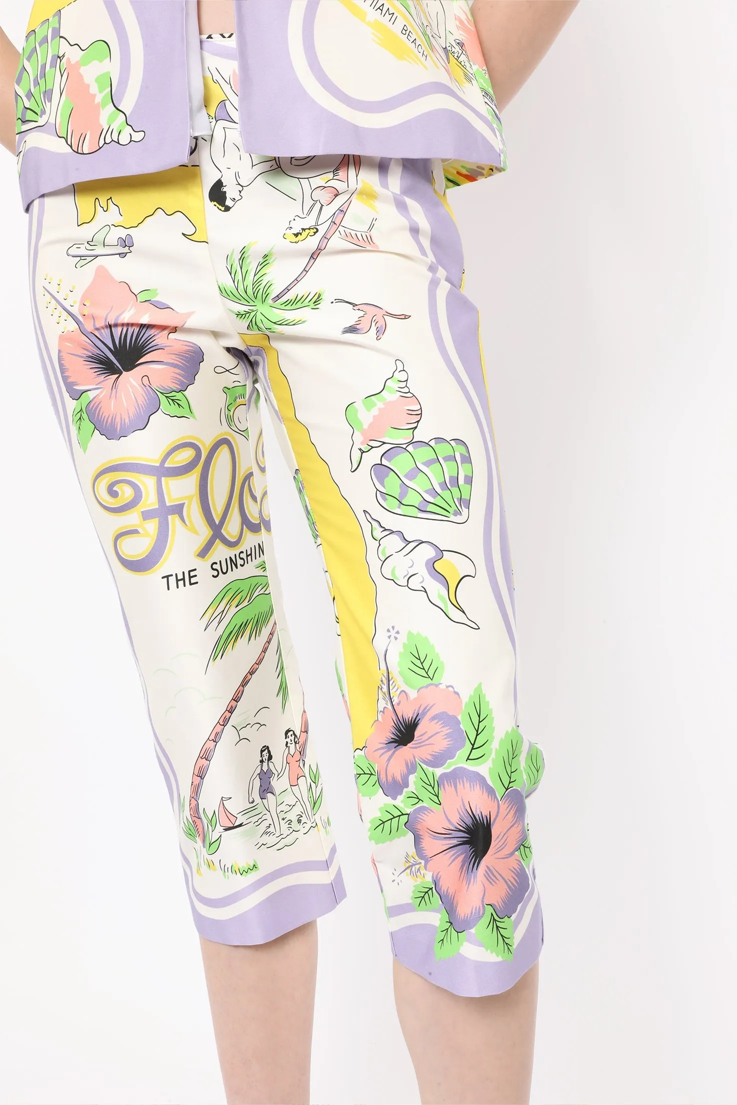 Florida Cotton Sateen Capri Pants