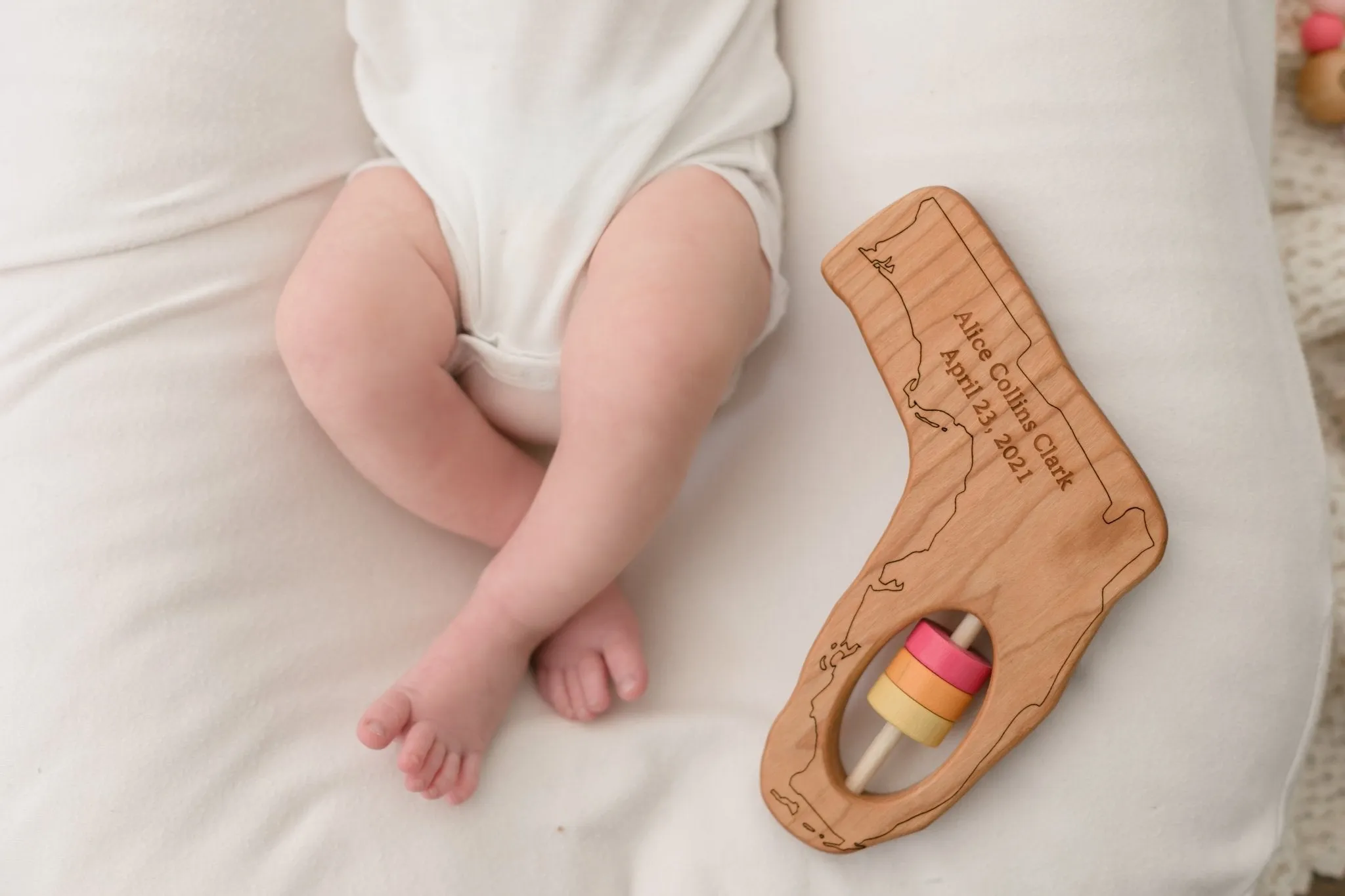Florida State Wooden Baby Rattle