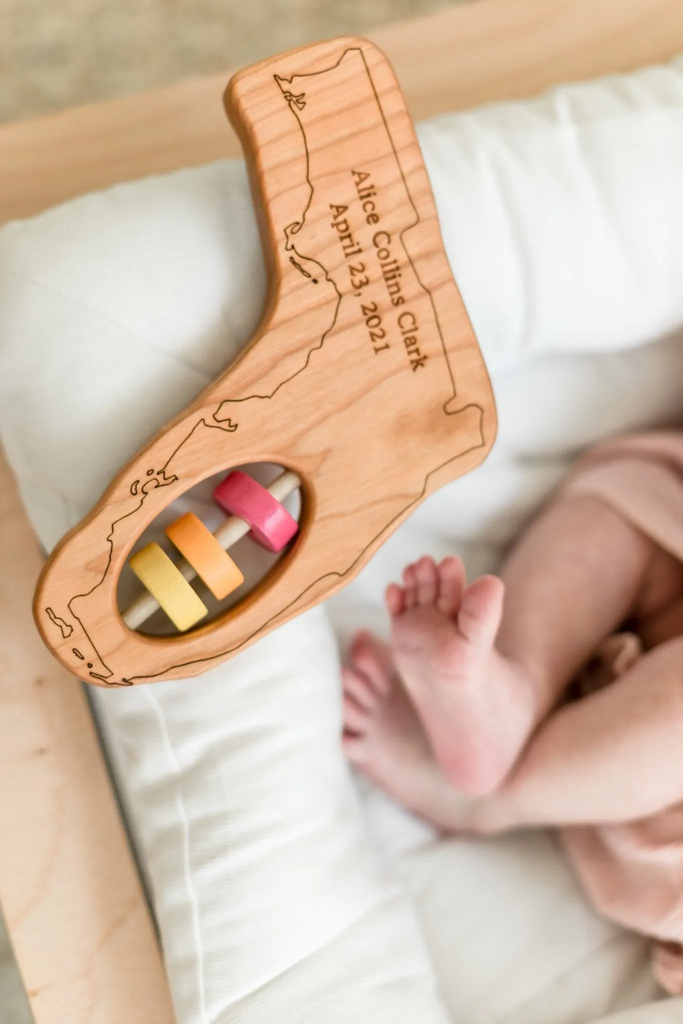 Florida State Wooden Baby Rattle