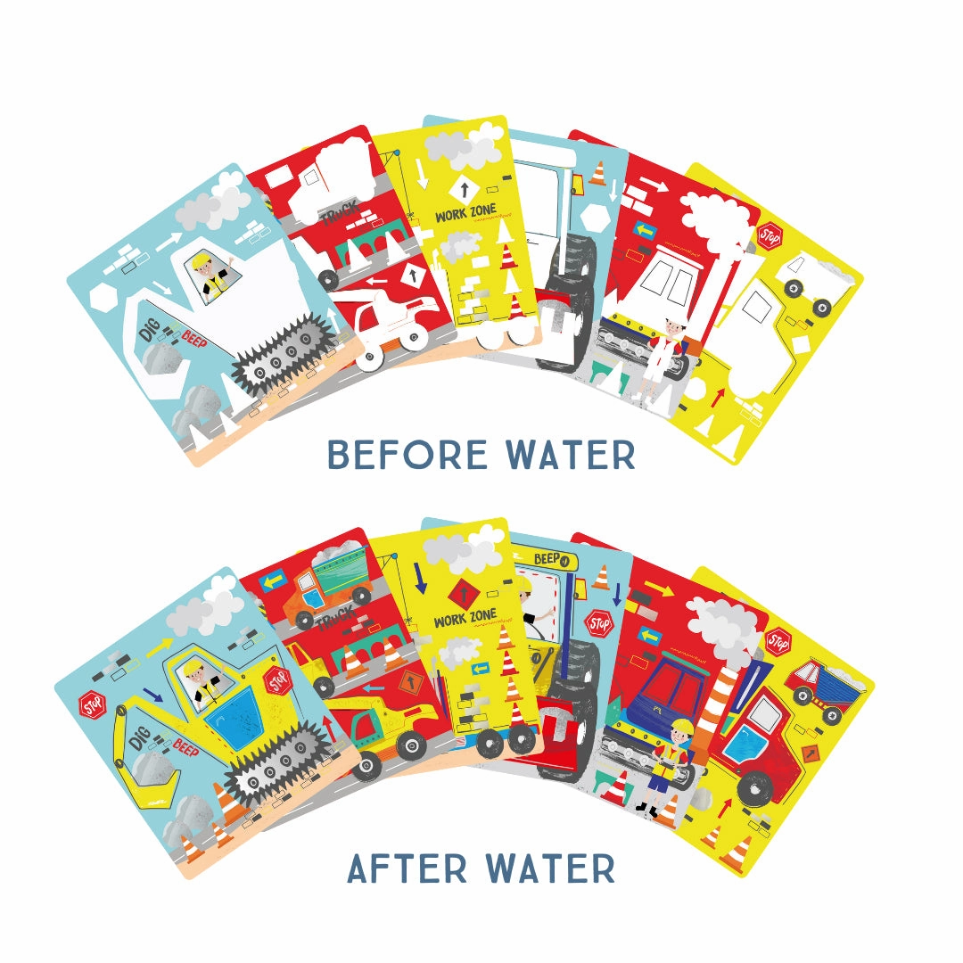 Floss & Rock Magic Colour Changing Watercard Easel and Pen - Construction