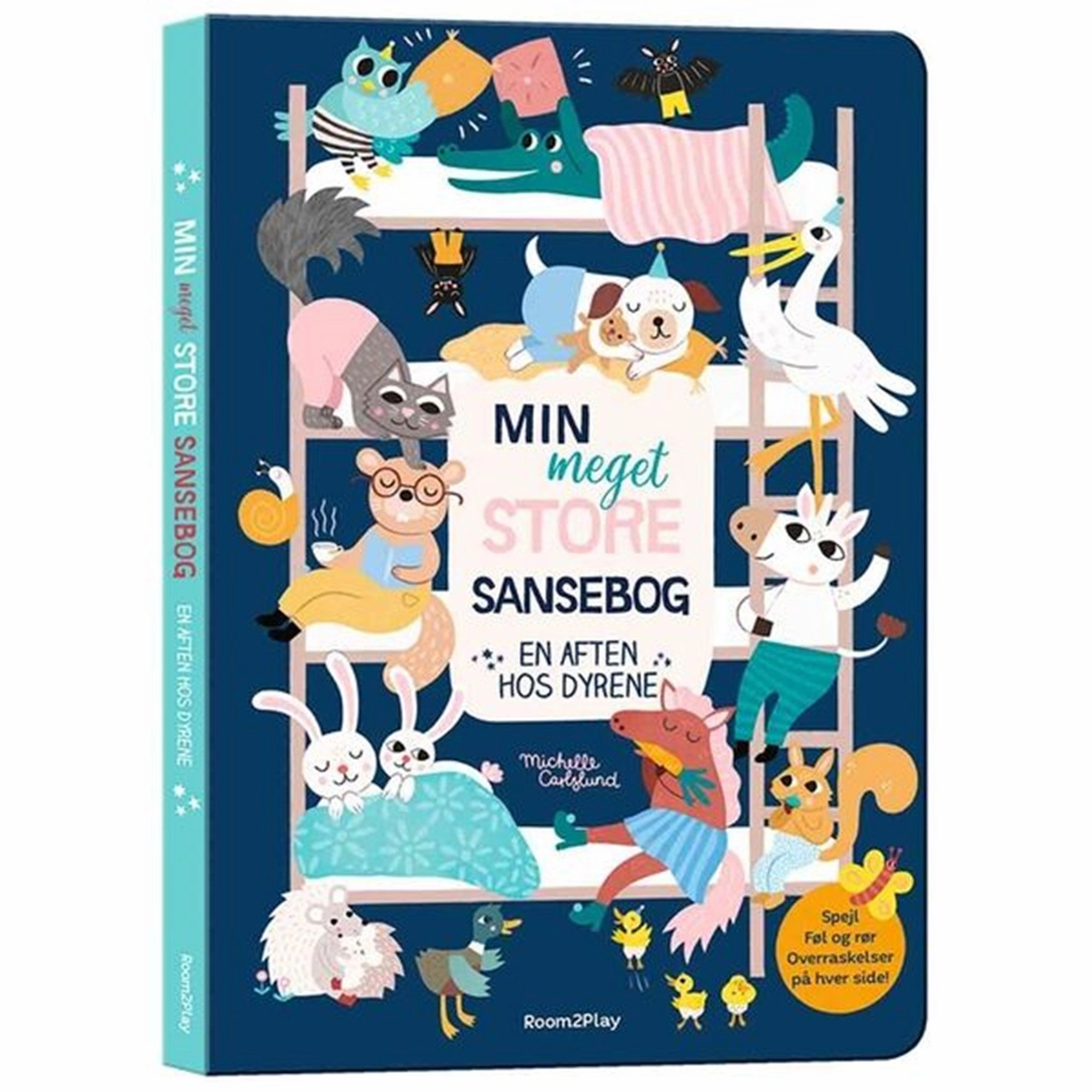 Forlaget Room2Play Michelle Carlslund Min Meget Store Sansebog En Aften Hos Dyrene