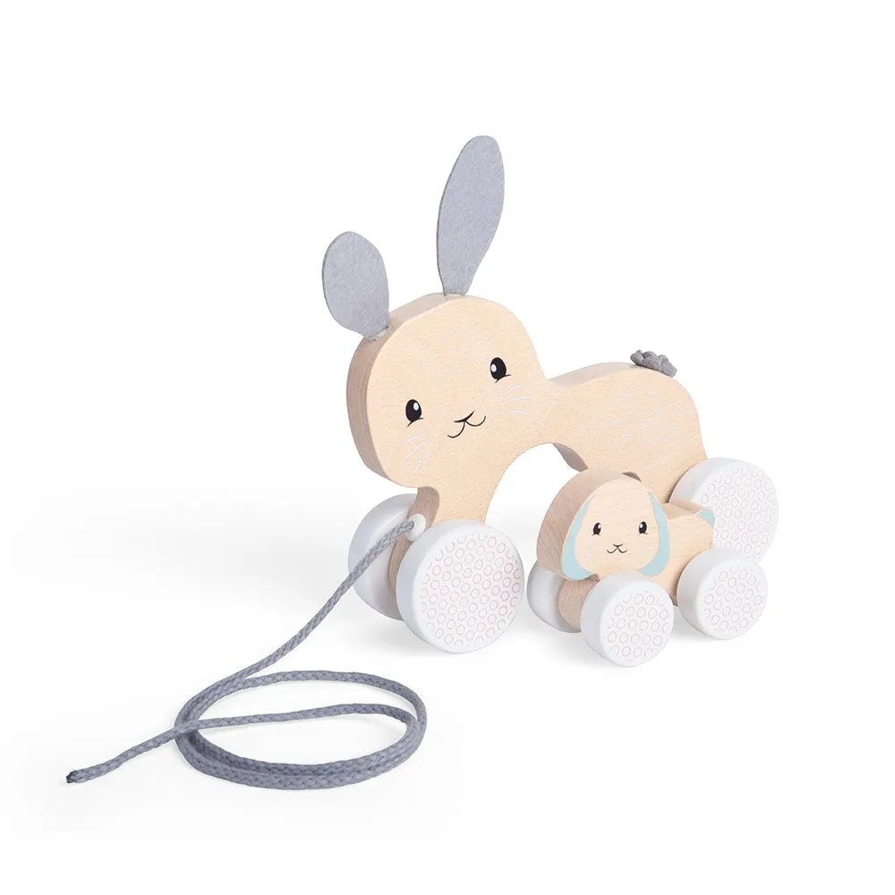 FSC Certified Pull Along Bunny & Baby