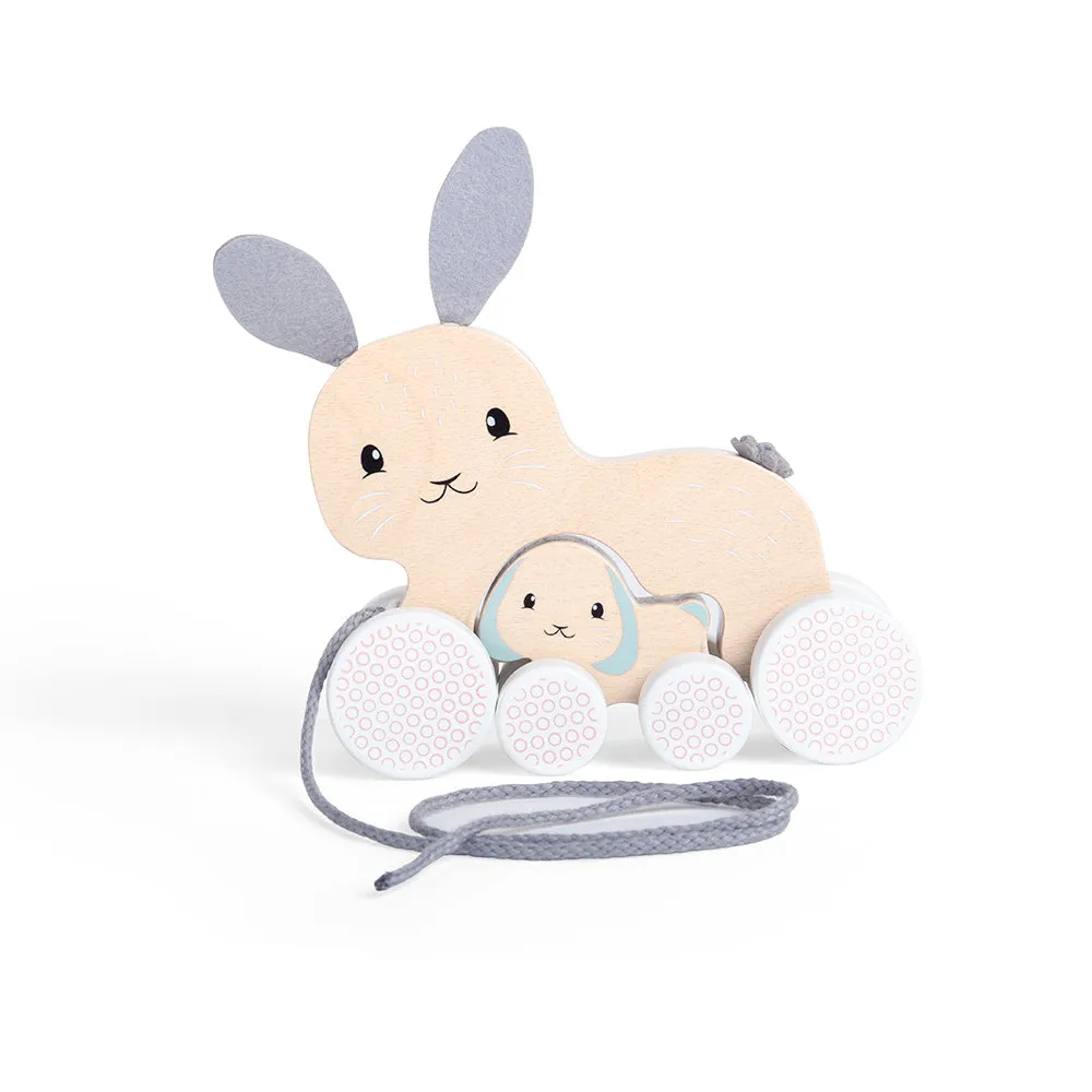 FSC Certified Pull Along Bunny & Baby