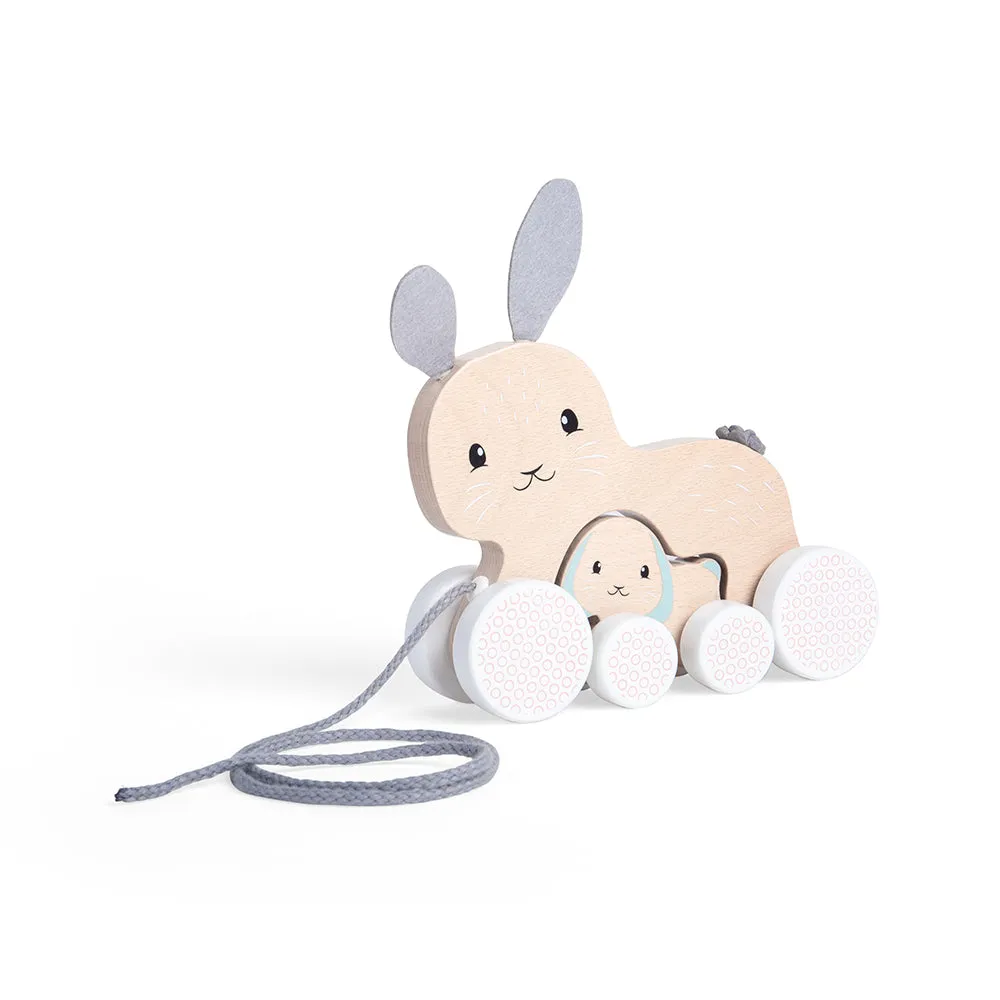 FSC Certified Pull Along Bunny & Baby