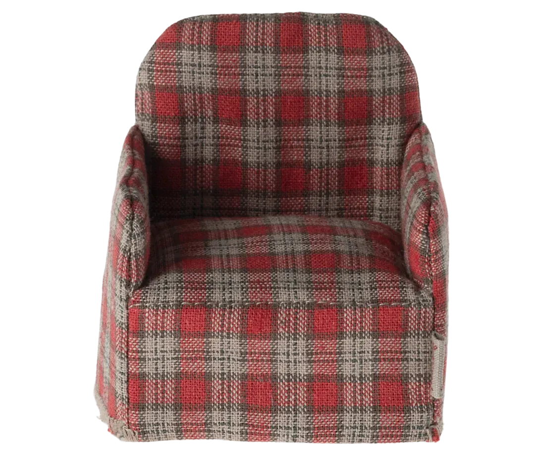Furniture for Mouse - Chair - Red/Checker