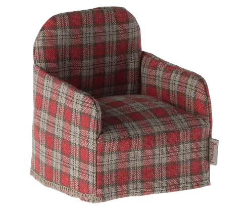 Furniture for Mouse - Chair - Red/Checker