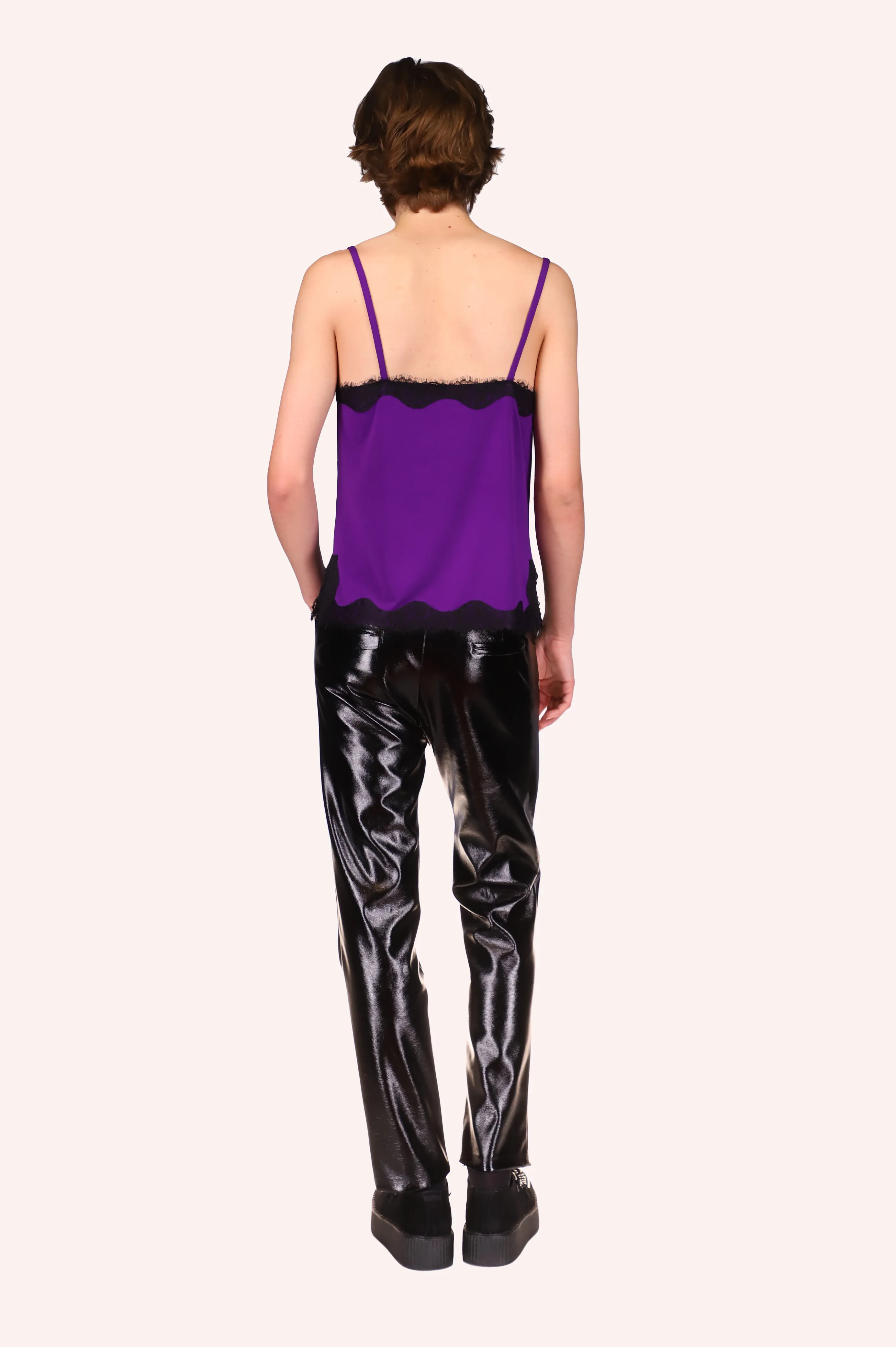 Genderless Black Patent Pants
