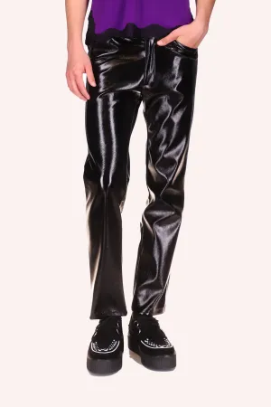 Genderless Black Patent Pants